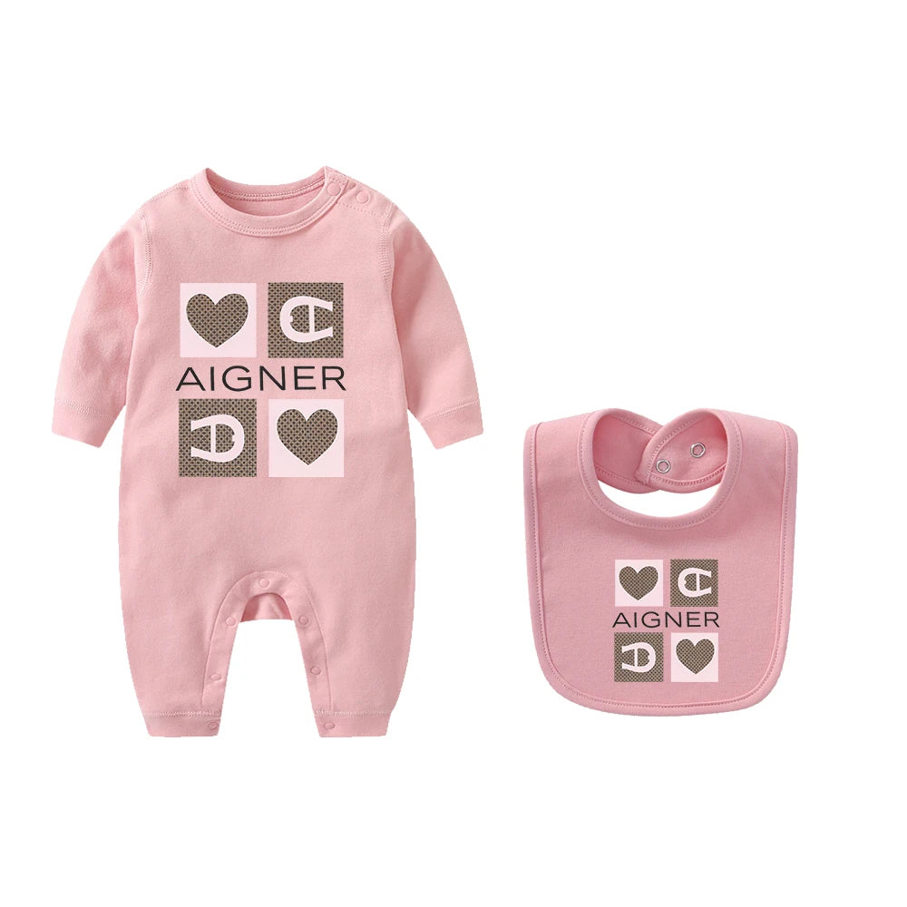 Popular jumpsuit for newborns in autumn, hot selling new design, soft scarf, scarf, hat, children's long sleeved jumpsuit