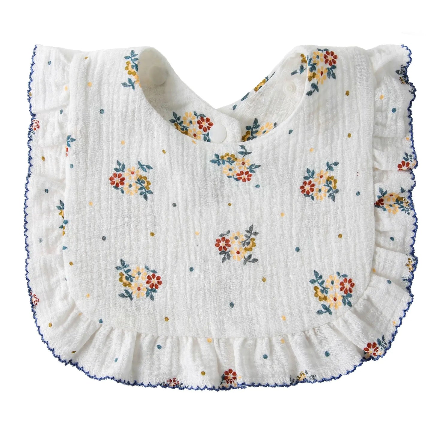 Newborn Baby Bibs Infant Burp Cloths Baby Stuff Feeding Drool Bandana Saliva Towel Toddler Ruffle Floral Bib Baby Accessories