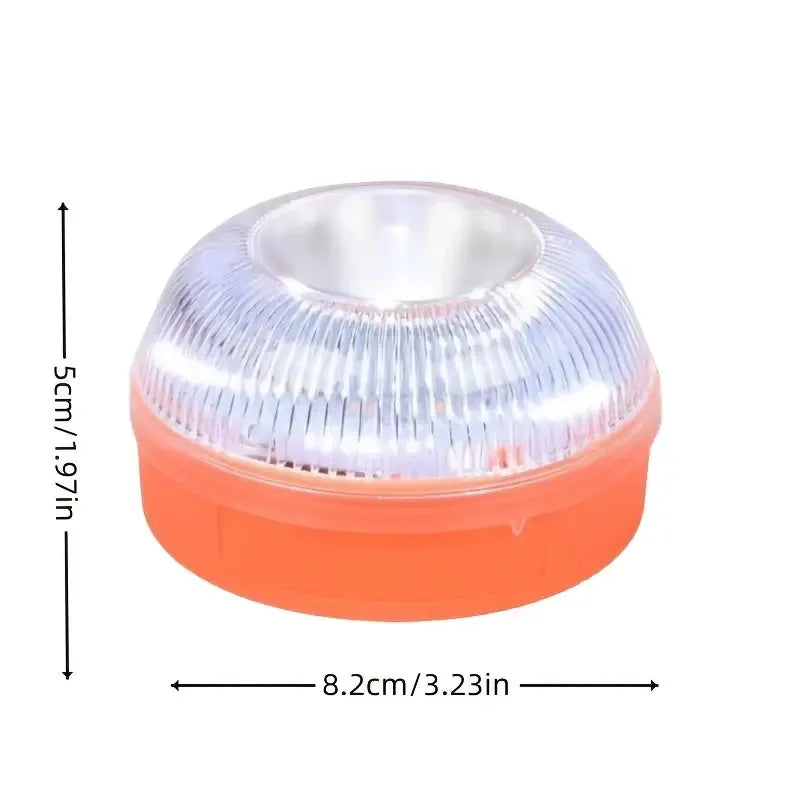 1/2pc Magnetic Flashing Yellow Emergency Lamp Safety Alert Light need AAA Battery Power for Outdoor Camping Road Safety Light