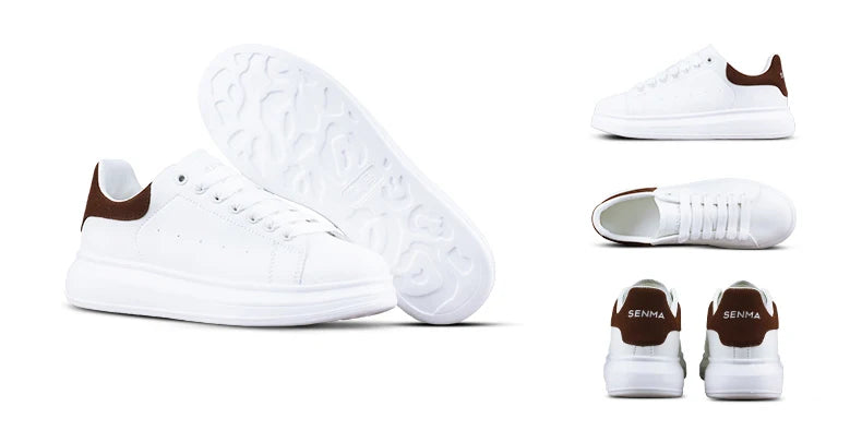 SENMA Luxury Design Sneakers For Men 2025 White Board-shoe Soft Women Walking Shoes Running Shoes Couples Sneakers Tennis shoes