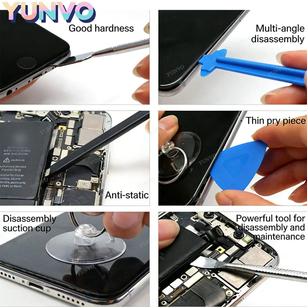 Universal Phone Disassembly Opening Screen Pry Repair Tool Kit Professional Mobile Phone Screwdriver Tools Kit For iPhone Xiaomi
