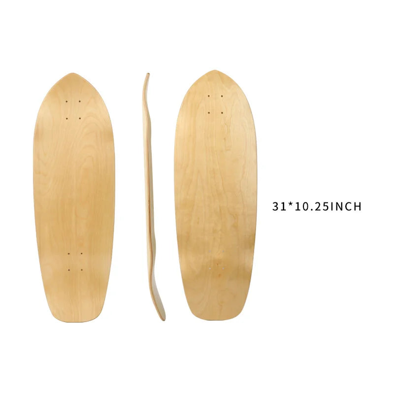 28/30/31/33/36 Inch Skate Board Smooth Maple DIY Skateboard Longboard Blank Land Surfboard Deck Short Board For Outdoor Sports