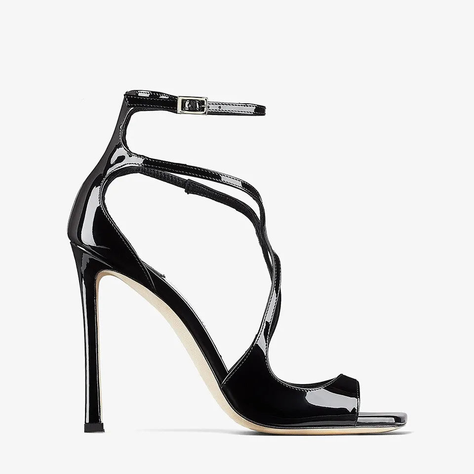 Summer New Fashionable High-heeled Women's Open Toed Sandals Dance Shoes Party Sexy 34-44 Large Women's Shoes