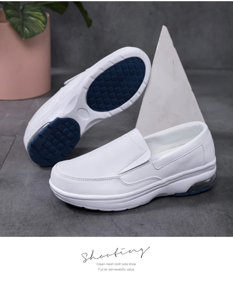 Sneakers Women Nurse White Shoes Comfortable Women Walking Shoes Breathable Female Flats Footwear Platform Lightweight Slip-On