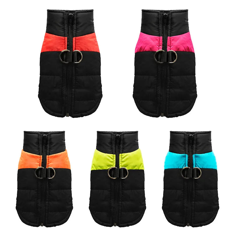 Warm Dog Coats Vest, Waterproof Dogs Jacket Fleece Pet Winter Cold Weather Coat Dogs Cozy Snow Jackets Outfits for Dogs Puppy