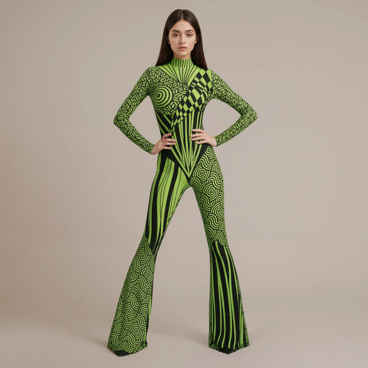 Halloween Art Irregular Line Unisex Jumpsuit Cool Carnival Cosplay Outfit For Festival Party Stage Role Play Performance 2026