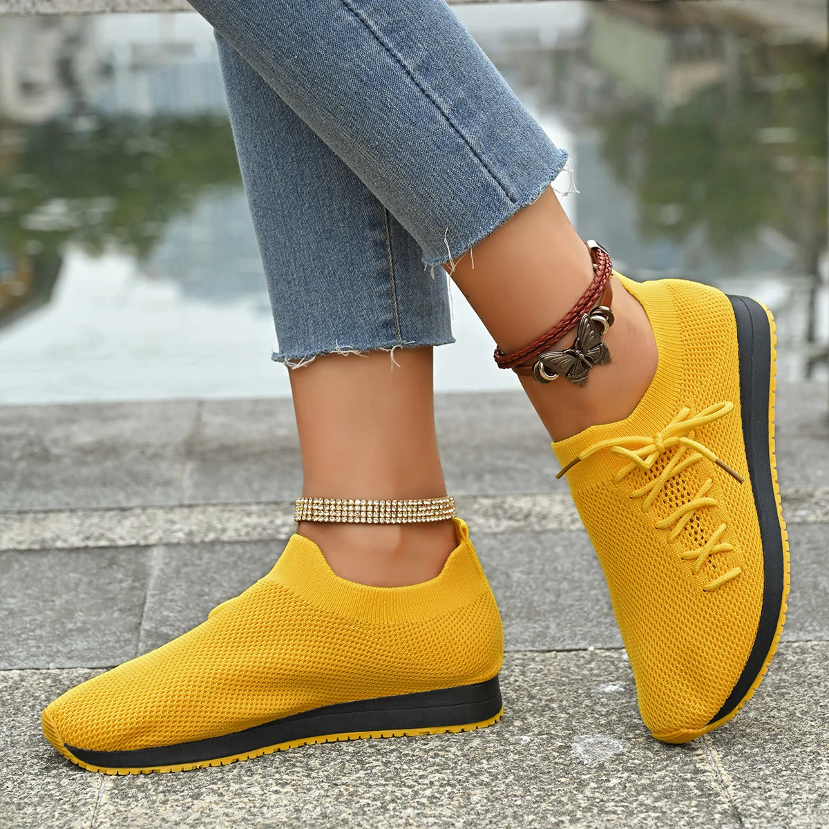 Women Casual Shoes Fashion Breathable Walking Mesh Flat Shoes Woman White Sneakers Women 2024 Tenis Feminino Female Shoes