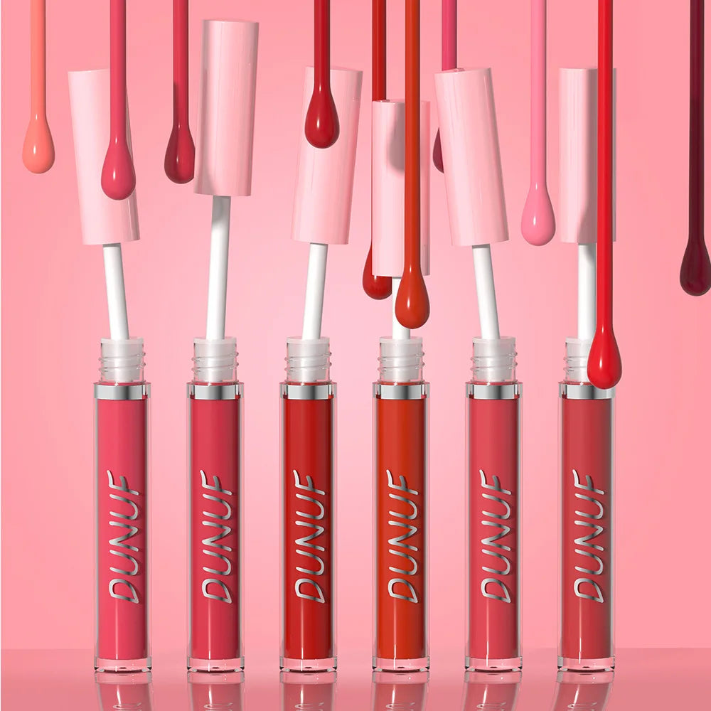 DUNUF High Quality Mirror Gloss Herorange Lipstick Lip Gloss Make-up Lightly Glass Moisturizing Plump Lip stick Lipgloss Gifts