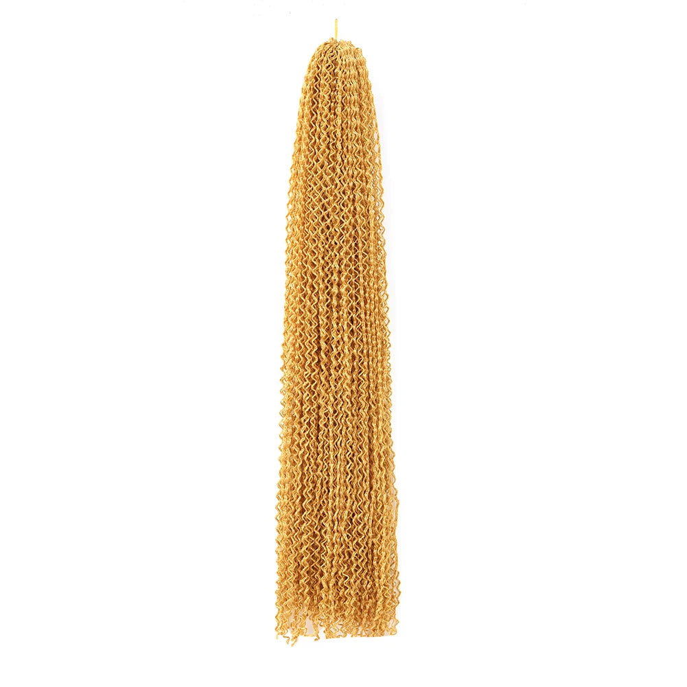 3X Pre-Looped Curly Synthetic Zizi Braids Thin Small Box Braid Crochet Twisted Hair Synthetic Kanekalon Braiding Hair Exten