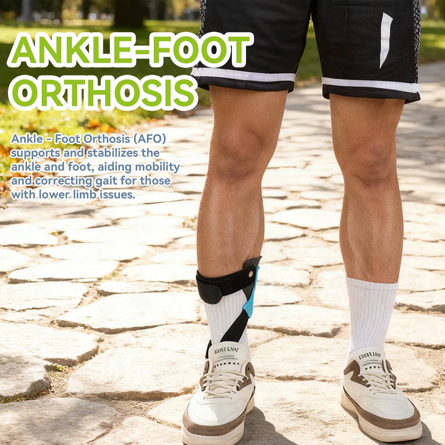 Lightweight Comfort AFO Brace for Foot Drop - Ankle Foot Orthosis Support for Stroke, Nerve Injury in Men & Women