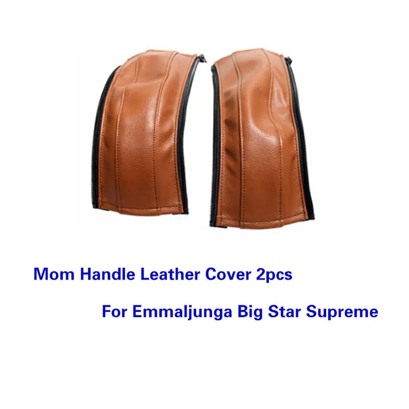 Leather Covers For Emmaljunga Big Star Supreme/Emmaljunga Superviking Stroller Handle Protective Cover Baby Stroller Accessories