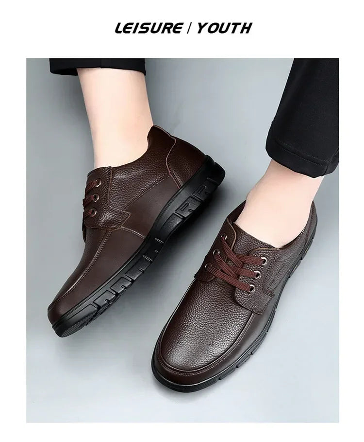 2025 Kitchen King Men's Shoes Anti-Slip Waterproof Oil-Resistant Durable Casual Leather Work Shoes For Chefs Perfect For Spring