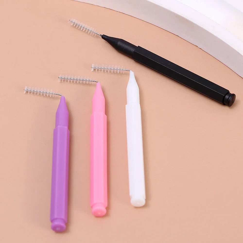 10-100Pcs Mini Eyebrow Brush Brow Lifting Brush Disposable Brow Lifting Brush Micro Bendable Eyelash Brow Applicator Makeup Tool