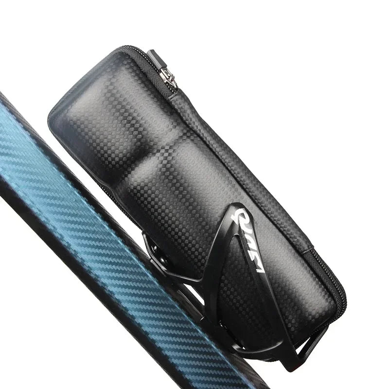 1pc Bottle Cage Tool Bag Zipper Waterproof Large Capacity Portable Hardshell Case Organizer Mountain Bike