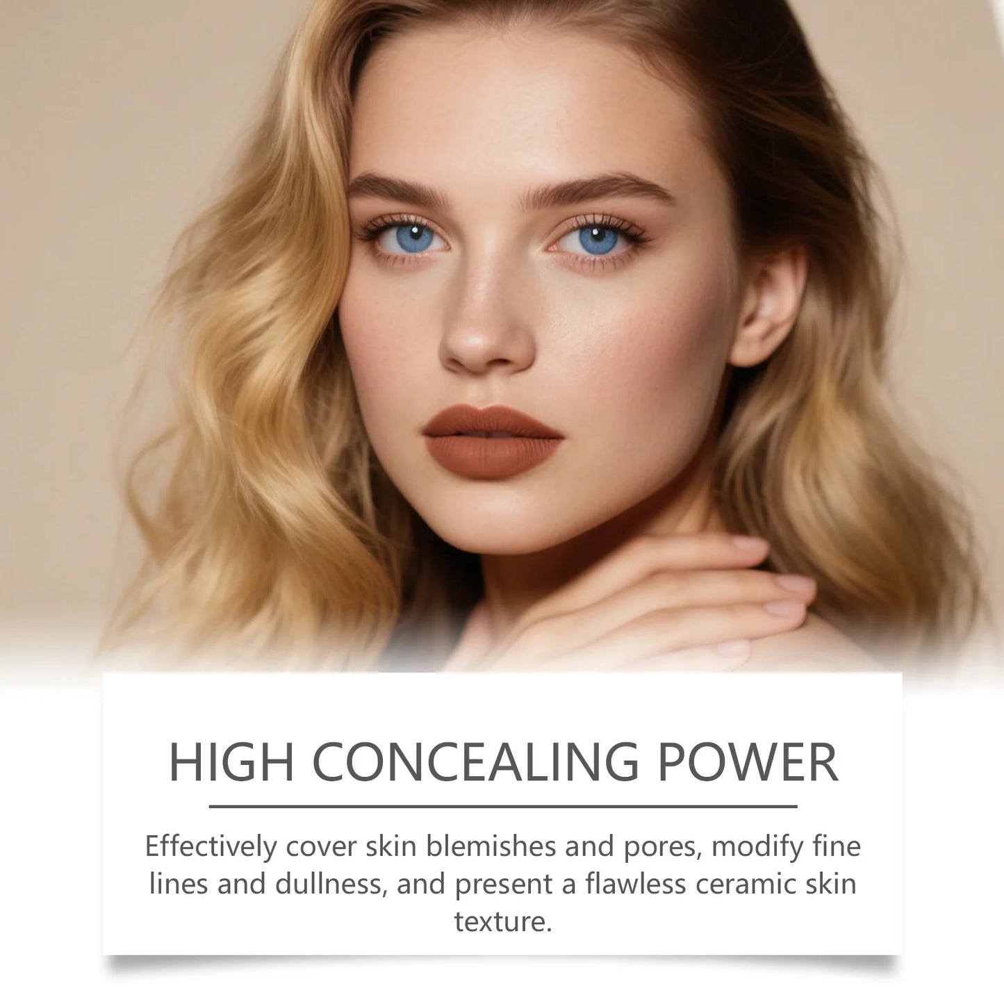 Dual-Action Color-Changing Foundation Stick - Skin-Nourishing, Lightweight Matte Finish, All-in-One Portable Makeup Stick