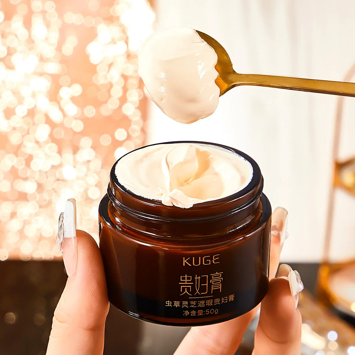 Cordyceps Ganoderma Lucidum Concealer Lady Cream Clear Moisturizing Cosmetics Skin Care Beauty Makeup Face Cream