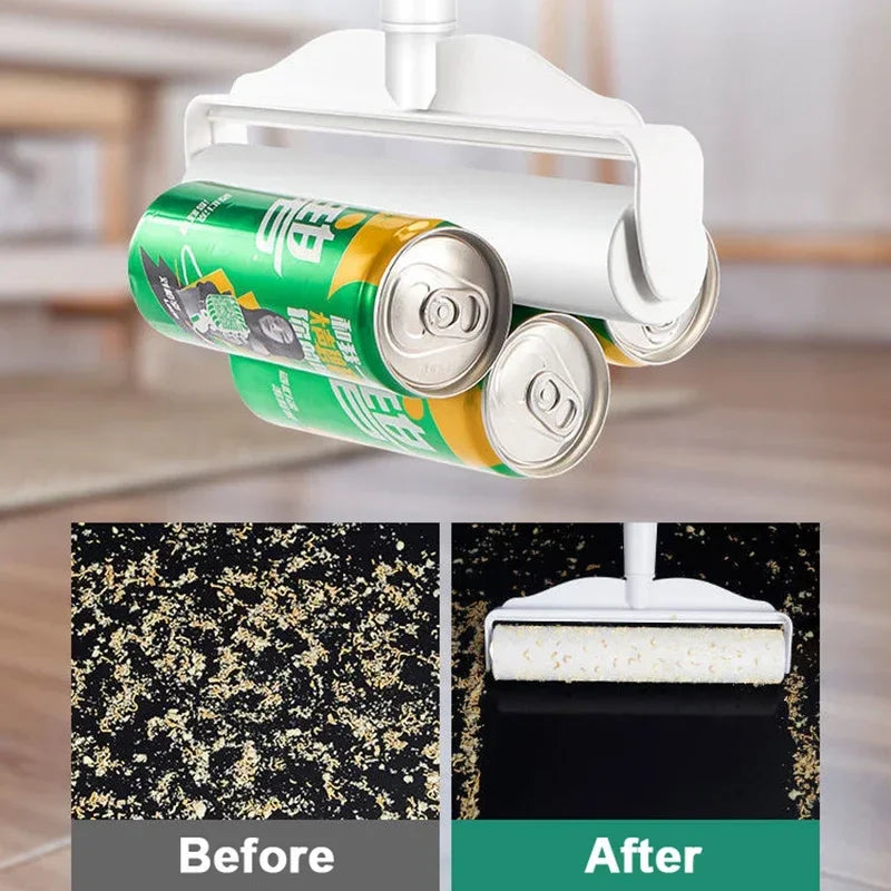 24cm 16cm Wide Lint Rollers Sticky with Long Handle Large Surface Pet Hair Remover Dust Brush for Carpets Floors Curtains