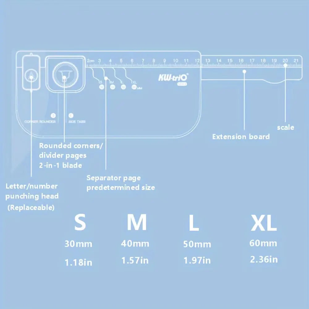 Separator Page Creation Board, Separate Index Page Creation, Alphabetical Index Rounded Corner Cutting Tool
