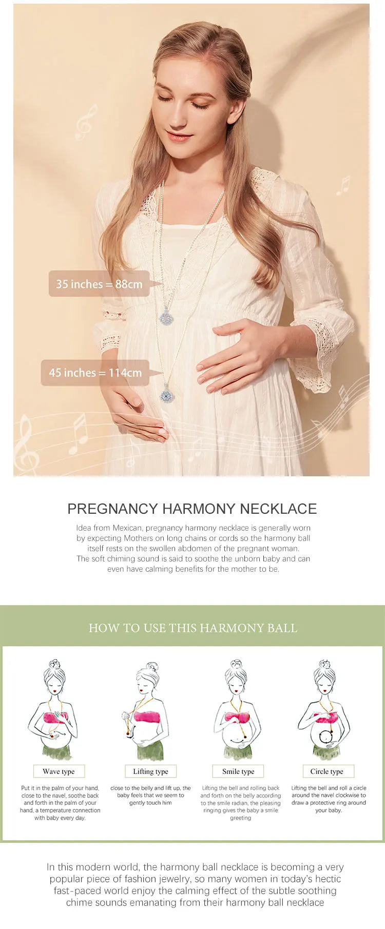 Eudora 18mm Harmony Ball Lotus Flower Cage Pendant Pregnancy Chime Bola Angel Caller Necklace Fashion Jewelry for Women gift