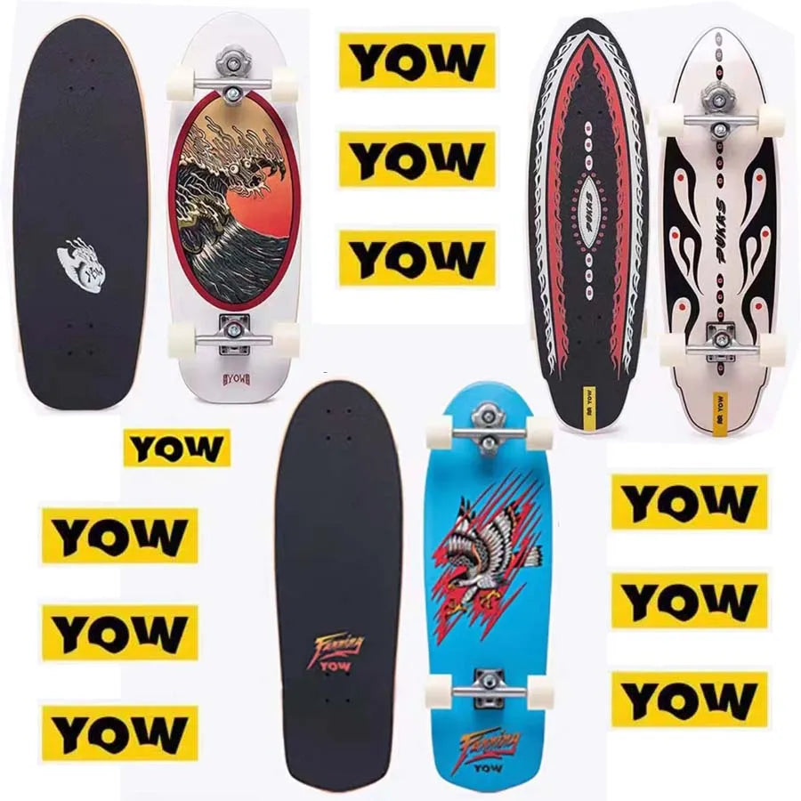 land surf YOW skateboard longboards whole kits good quality spring system branded with trucks wheels bearings and tool