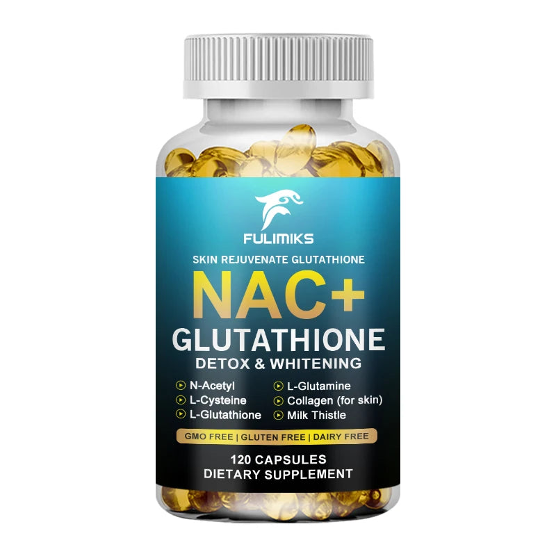 Glutathione & NAC Detox Formula Capsules, Supports Antioxidant Protection, Liver Function, Skin Brightening & Immune Balance