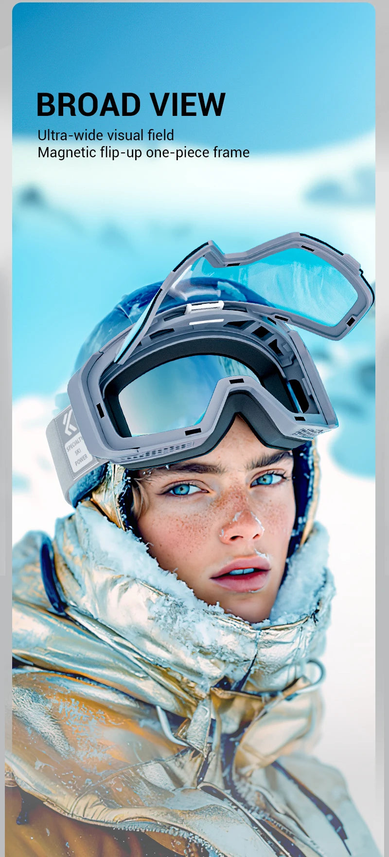 Kapvoe Photochromic Snow Goggles Ski Snowboard Anti-Fog Mask for Men Women Eyewear UV400 Protection Glasses Snowmobile Winter