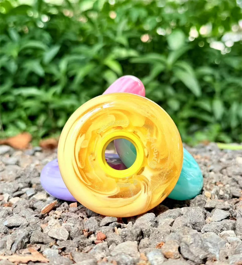 85A LBS Full Meat Jade Wheel with White Yellow Purple Pink Cyan 80mm 76mm 72mm Roller Skating Wheels Slalom Tire for SEBA FSK 8p