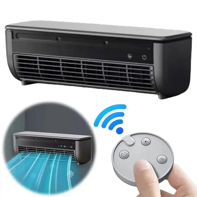 ABWM-Wall-Mounted Air Cooler Fanquick Cooling Leafless Mini Air Conditioner Wireless Quiet Electric Fans With Remotecontrol