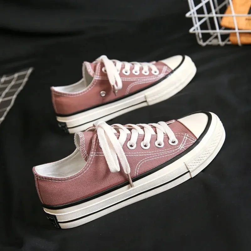 Women's Canvas Shoes Spring Autumn Universal Platform Flat Heel Synthetic Inner Material Rubber Sole Magic Tape Casual Shoes