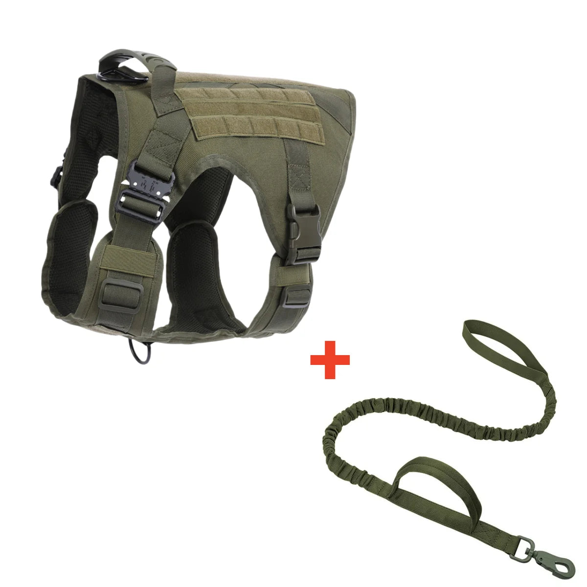 Tactical Dog Harness, Adjustable No-Pull Handle Service Vest Heavy Duty Pet Large Breed,  Dog Vest for Training Hunting Walking