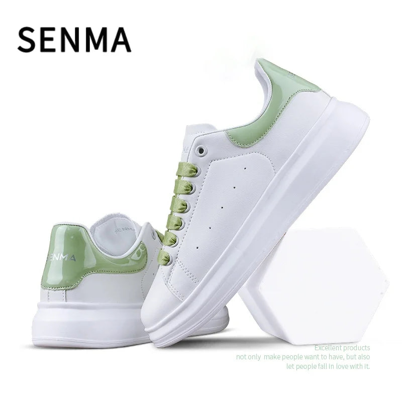 SENMA Luxury Design Sneakers For Men 2025 White Board-shoe Soft Women Walking Shoes Running Shoes Couples Sneakers Tennis shoes