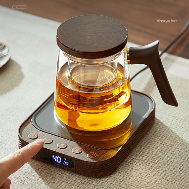35W Electric Mug Warmer Cup Heater with 10 Gear Temperature Control Electric Hot Plate Warm Coaster Heating Pad 220V