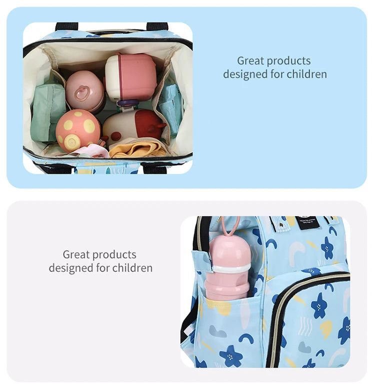 New Fashoin Maternity Bag for Babies Mummy Large Capacity Diaper Bag Backpack Waterproof Outdoor Travel Stroller Baby Cart Bag