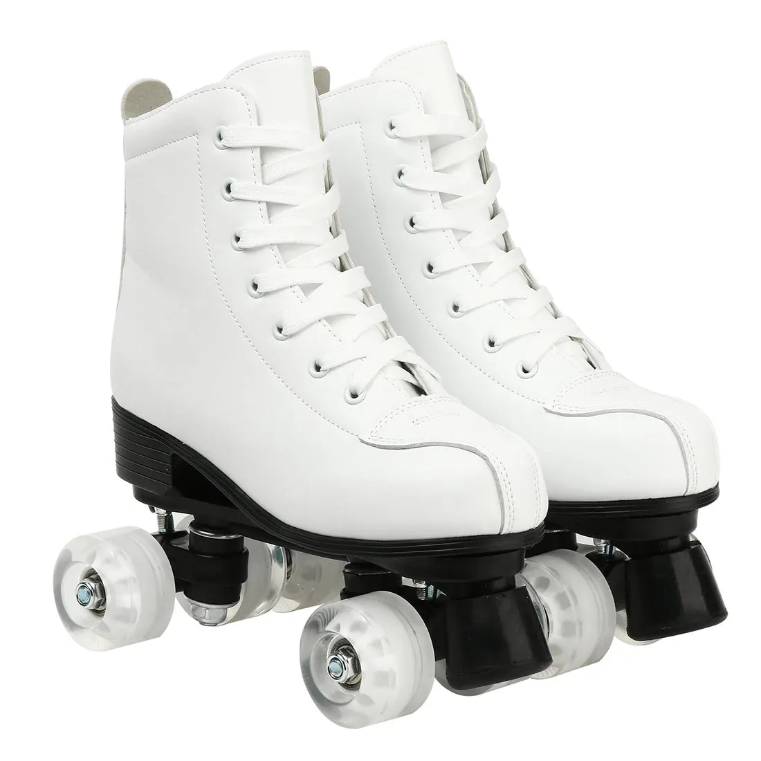 Roller Skate Shoes Size 34-45 4 Wheels Quad Sneakers Skating Pu Leather Sport Beginner Men And Women Roller Skating Shoes Gift