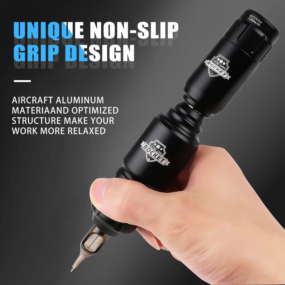 Professional Mini Rocket Wireless Tattoo Power Supply RCA Interface Chargeable Rotary Tattoo Pen Battery Tattoo Machine Supplies