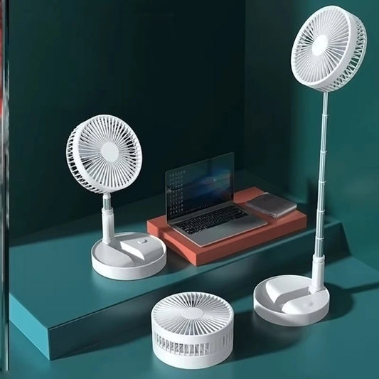 Retractable Fan USB Charging Telescopic Foldable Portable Mini Electric Fan Dormitory Outdoor Cooling Appliances Adjustable Fans