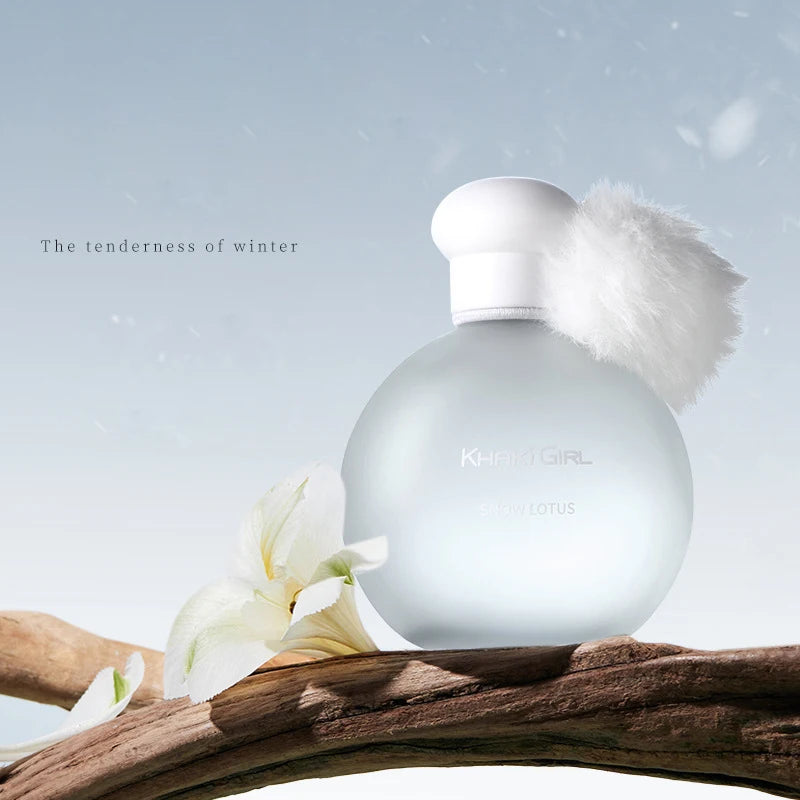 Snow Lotus Eau De Parfum For Women Oriental Floral Fragrance Long-lasting Elegant Scent 50ml Pom-pom Design Perfume For Gifting