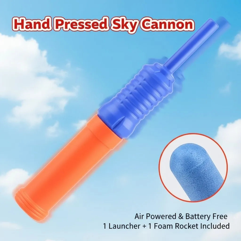 3/7pcs Funny Hand-Propelled Rocket Launcher Toy Set Foam Rocket Children Outdoor Summer Garden Game Birthday Gift Party Discount