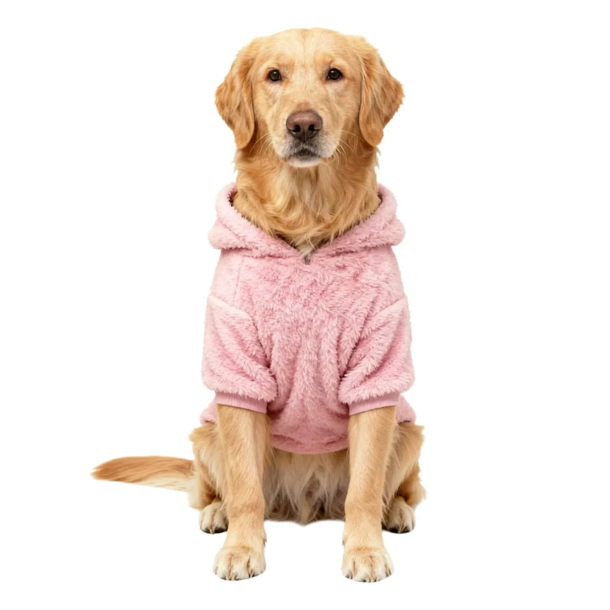 Winter Warm Pet Dog Clothes Soft Dog Plush Outdoor Coat Labrador Outdoor Golden Retriever Clothing With Hat