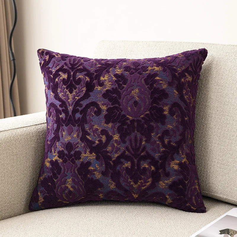 45x45/50x50cm Luxury Cut Velvet Sofa Pillow Cover Modern Nordic Cushion Case Living Room Villa Model Room Matching Velvet Back