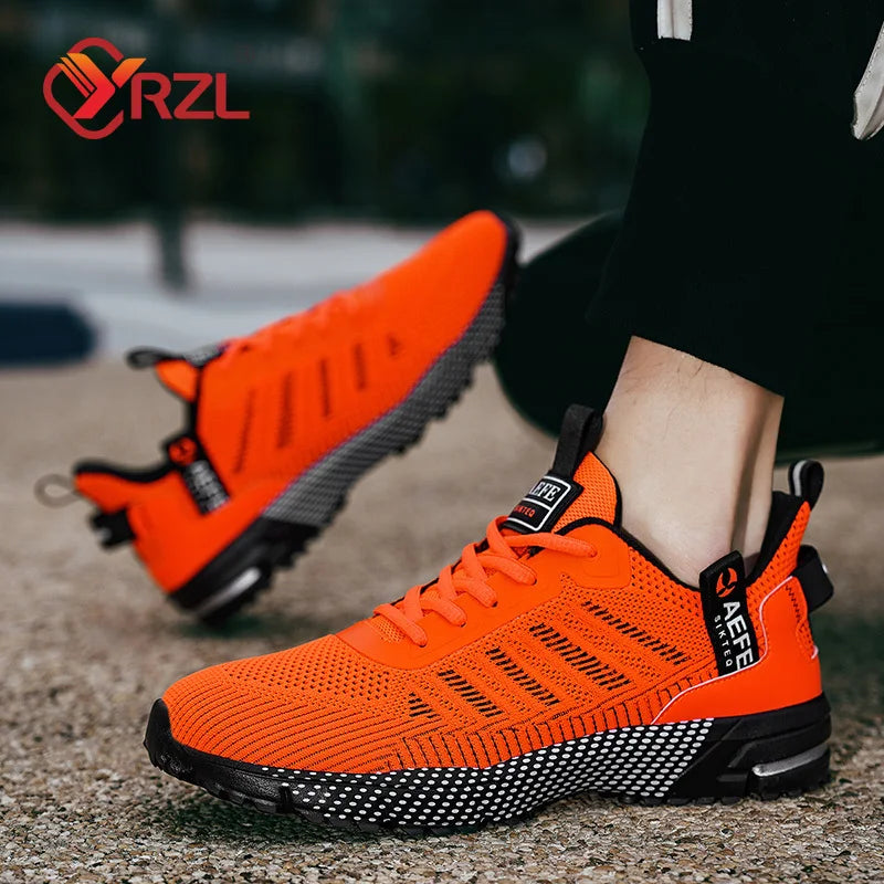 YRZL Men Casual Sport Shoes Breathable Lightweight Sneakers Outdoor Mesh Running Shoes Athletic Jogging Tenis Walking Shoes Man