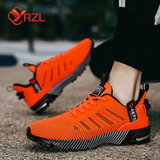 YRZL Men Casual Sport Shoes Breathable Lightweight Sneakers Outdoor Mesh Running Shoes Athletic Jogging Tenis Walking Shoes Man