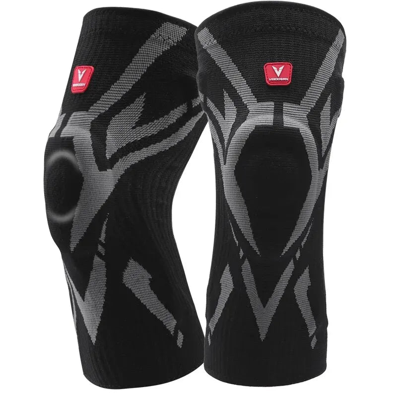 Durable Professional Knee Brace for Basketball Workout Antislip Strip Side Stabilizers Sport Knee Support with TPE Pad
