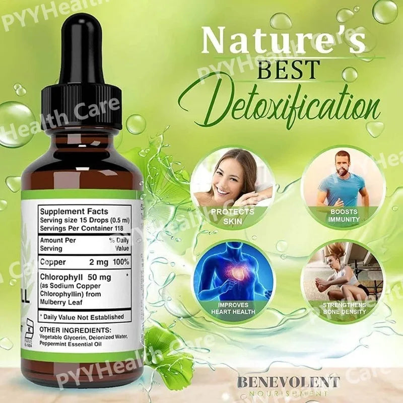 Mint Flavor Chlorophyll Liquid Chlorophyll Energy Supplement Natural Chlorophyll Deodorant Extra Strength Effective Sleep Aid