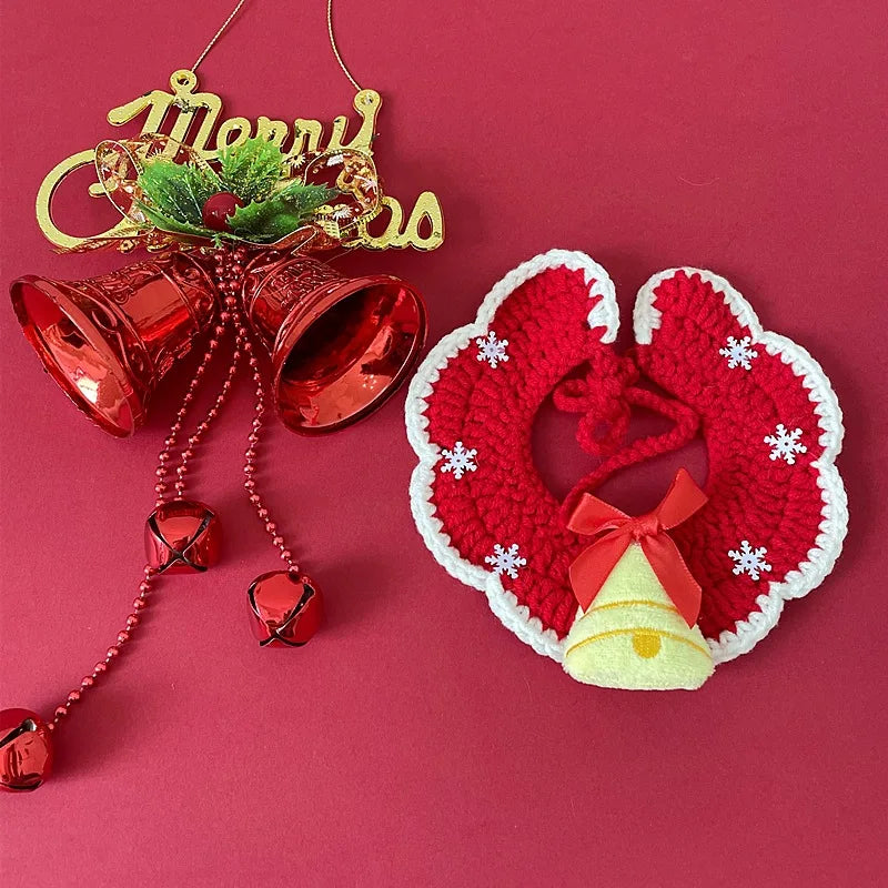 Cat Christmas Clothing Dog Cat Collar Christmas Cute Sweet Pet Scarf Bow Cat Dog Christmas Clothing Cat Accessories