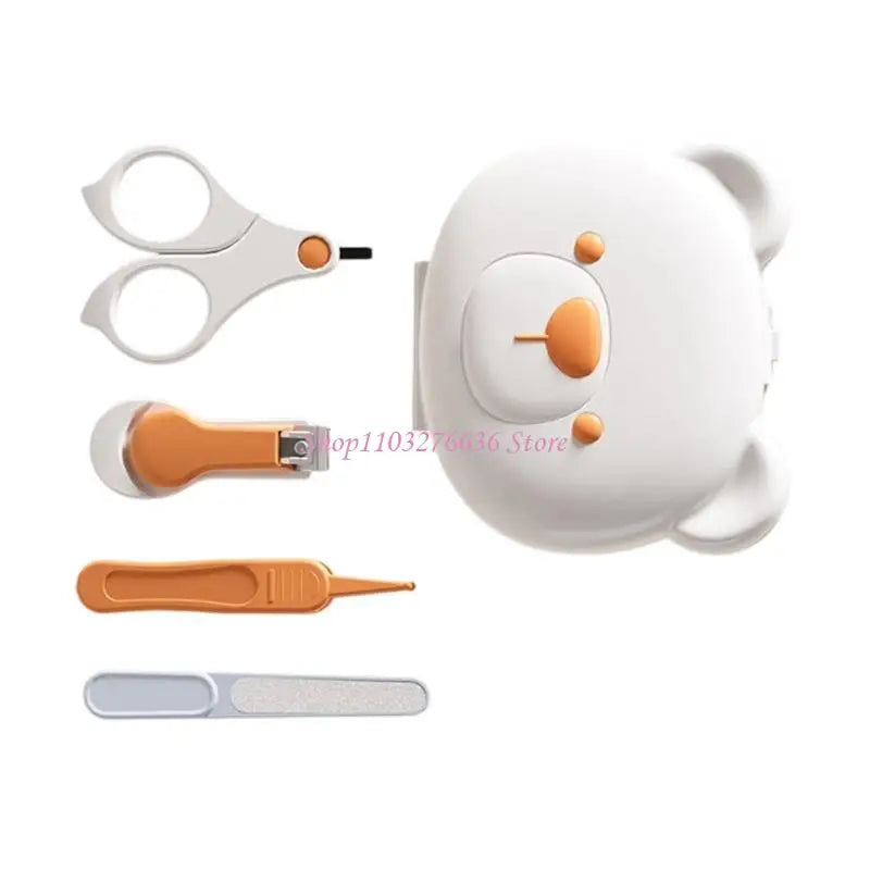 R6FD Baby Nails Care Tool Safe Grooming for Newborns Include Clippers & Tweezer