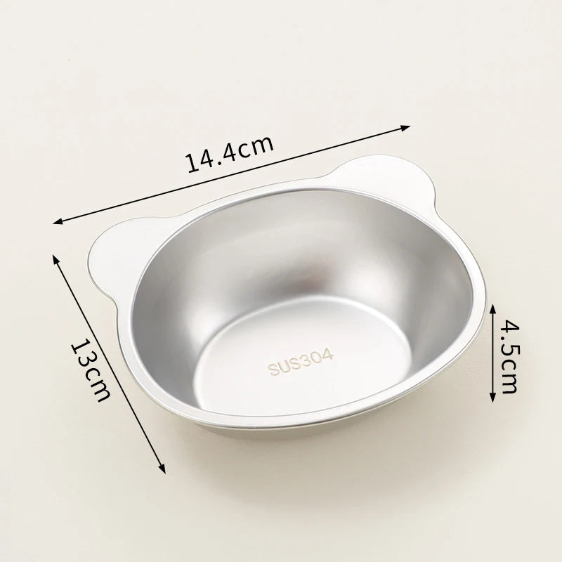 Tilted Cat Bowl Stainless Steel Cat Food Bowls with Metal Stand Food and Water Dish for Cats Kitten Puppies Feeders Cat Supplies
