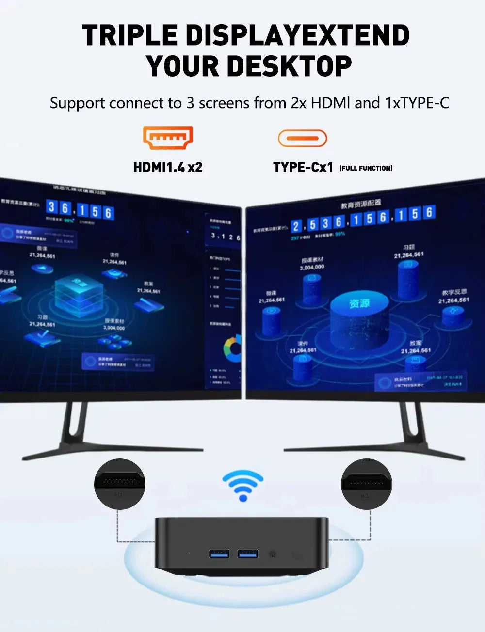 2026 Portable Intel Core i9-10980HK Computer Windows11 Pro 32GB RAM 1TB SSD Gaming Computer Dual-Band WiFi6 game Mini Desktop PC