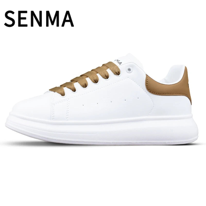 SENMA Luxury Design Sneakers For Men 2025 White Board-shoe Soft Women Walking Shoes Running Shoes Couples Sneakers Tennis shoes
