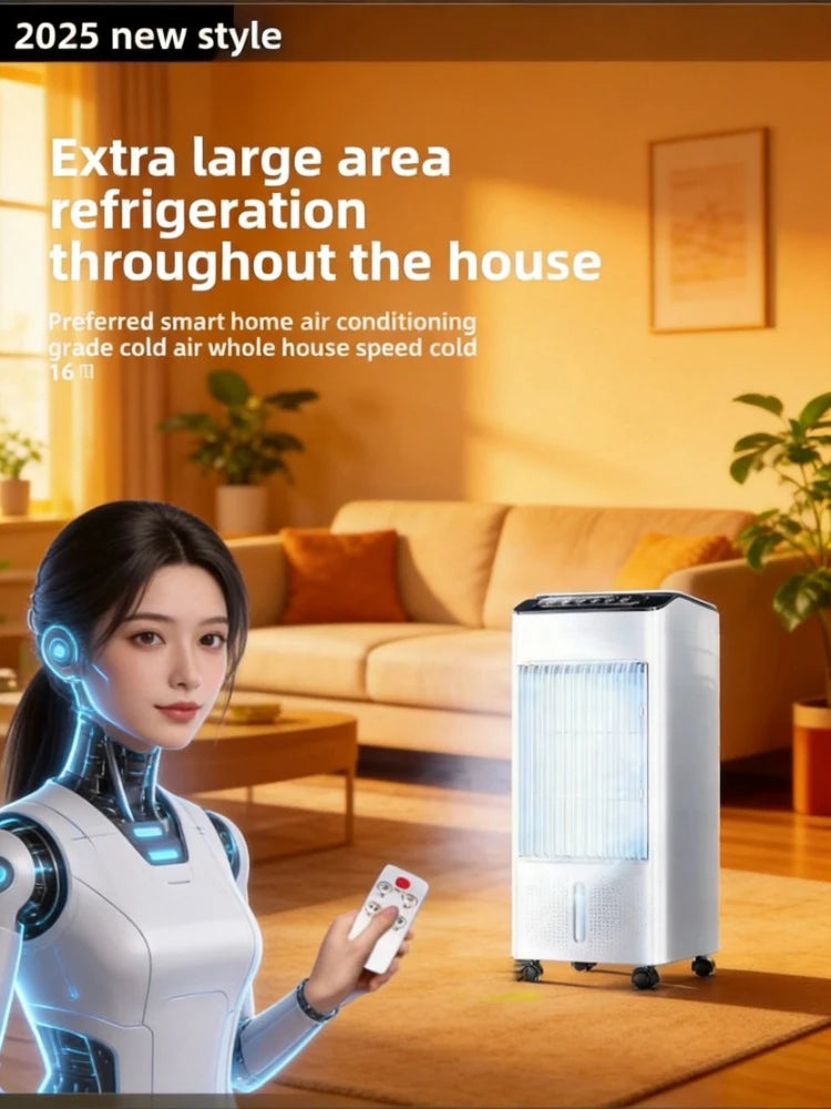 New Water Cooled Mobile Air Conditioner Fan Silent Mini Floor Cooling Fan for Home Bedroom